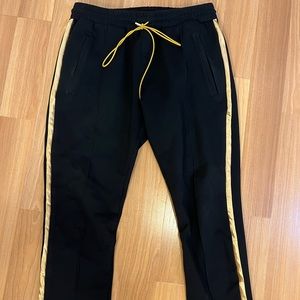 Rhude Black/Gold Traxedo Pants